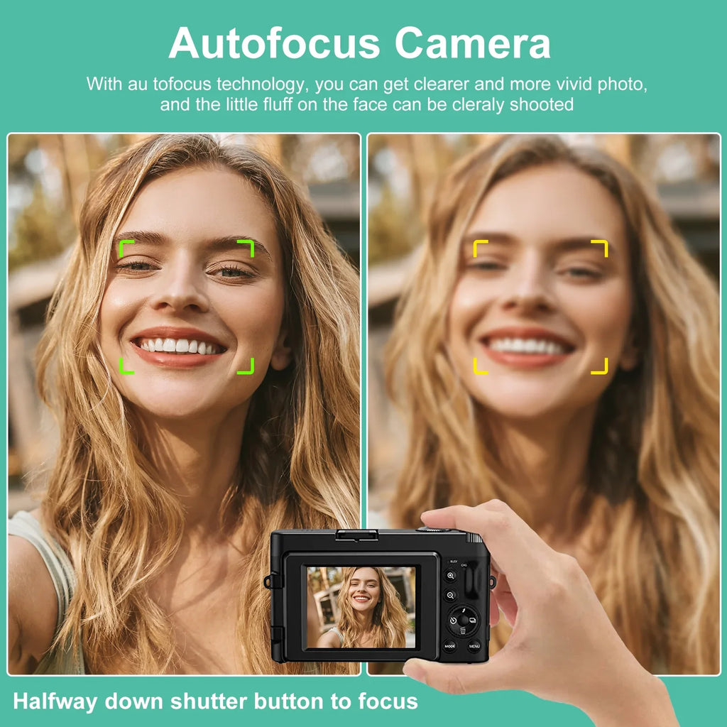 16X Autofocus Vlogging YouTube Video 48MP Camera Camera Digital 32GB for Card Cameras with Digital 4K Zoom Photography for