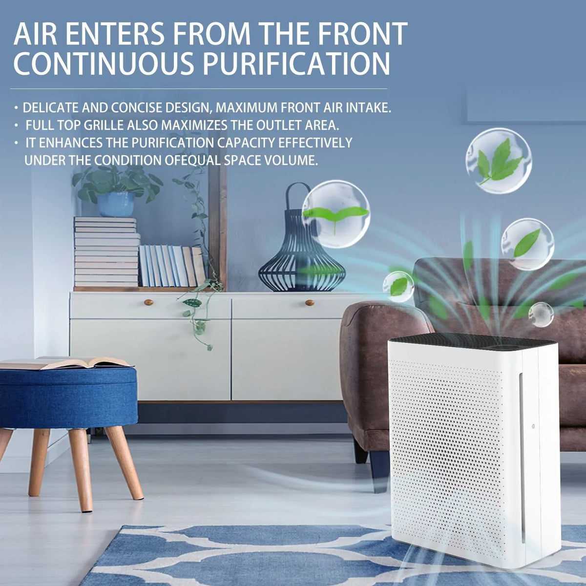 Speed, Air Sleep Quiet 410 - Mode Olansi Fan Adjustable ft Purifier sq. High - CADR, HEPA Coverage,White Ultra