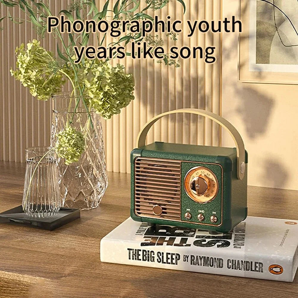 Cute Subwoofer Mini Card Music Retro Portable Radio Creative High Smart exterior grade Wireless Box Speaker