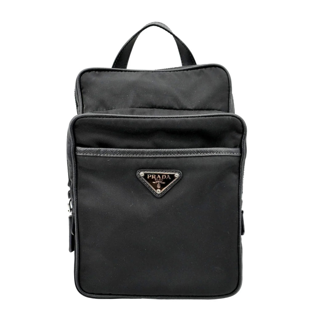 PRADA 2vz026 Pre-owned Nylon Black Bag Backpack