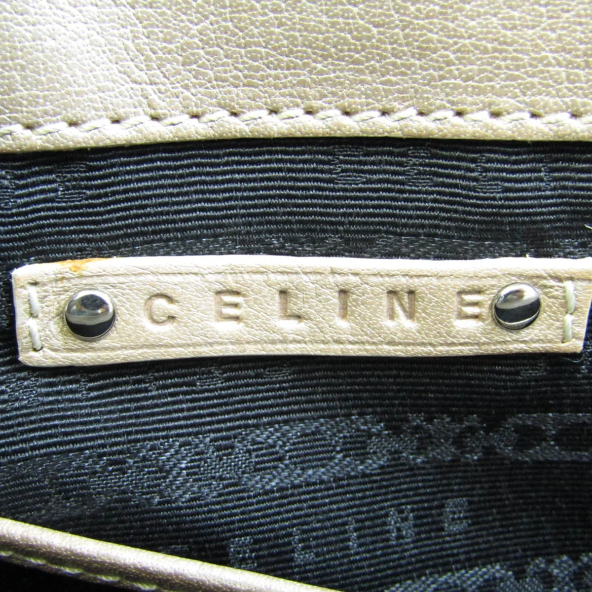 (Good) Pre-Owned Leather Beige,Champagne Celine Women's Handbag Boogie