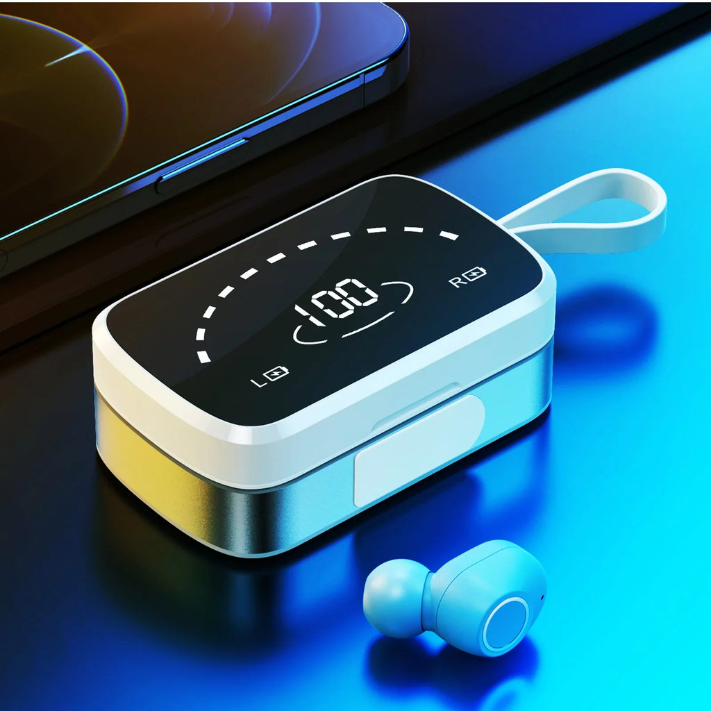 7 Earbuds Sport K2 Premium Headset Intelligence Case LED Digital Display Headphones Wireless Built-in Pro Mic Bluetooth for Realme grade Fidelity Earphones Sound Charging