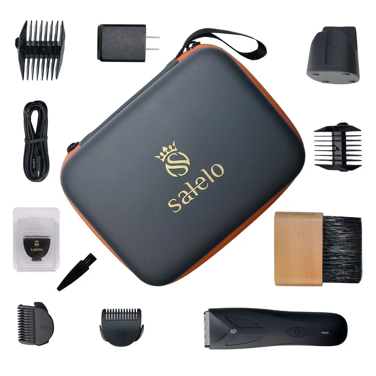 | for Case Personal | with Waterproof Salelo Men Ball Blades VIP & Replacement Trimmer Rechargeable Groin Kit Ceramic Manscaping, Hair Hair Grooming Electric Pubic Groomer & Kit Shaver Storage | for
