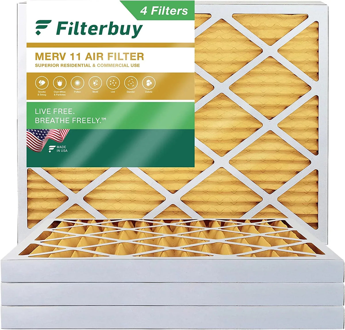 Pleated (4-Pack) 12x16x2 Air Filterbuy AC Furnace MERV Filters HVAC 11