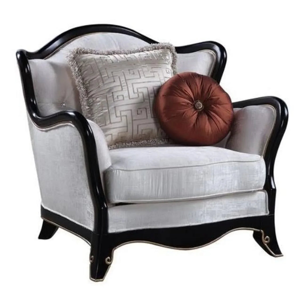 41 43 x 41 Accent 2 with in. x Pillows, Beige Nurmive Fabric Chair