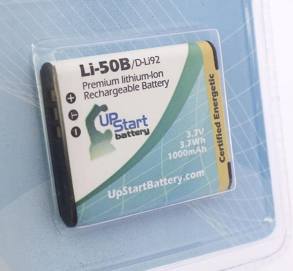 TG-830 2x Digital Battery Pack Battery (1000mAh, Camera for Compatible LI-50B Lithium-Ion) - 3.7V, Tough Olympus Compatible Olympus