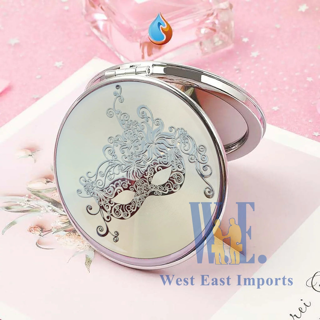 Pcs Bridal Mask - Masquerade Shower/ 16/ Birthday Favors 12 Sweet Mirrors GG090S/G Guests Compact for Silver Quinceanera/