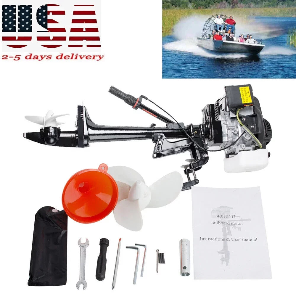 Engine System HP 55CC 4 Cooling Machine Air Stroke Outboard Boat Motor 3.6 With