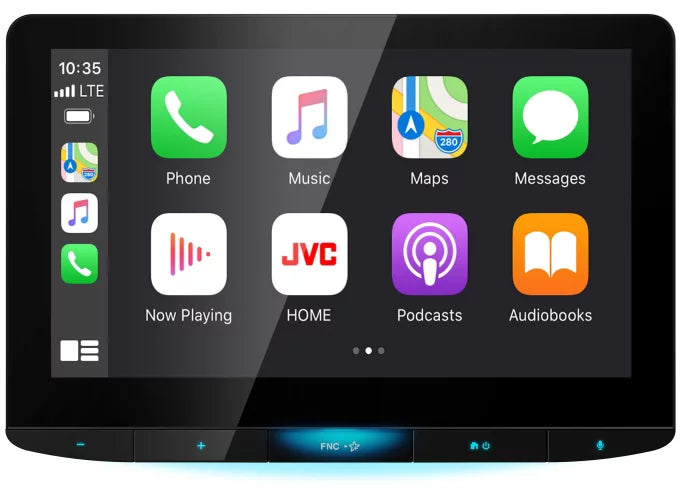 Wireless JVC Carplay HD Receiver+Dash KW-Z1000W Car 10.1" Cam Monitor