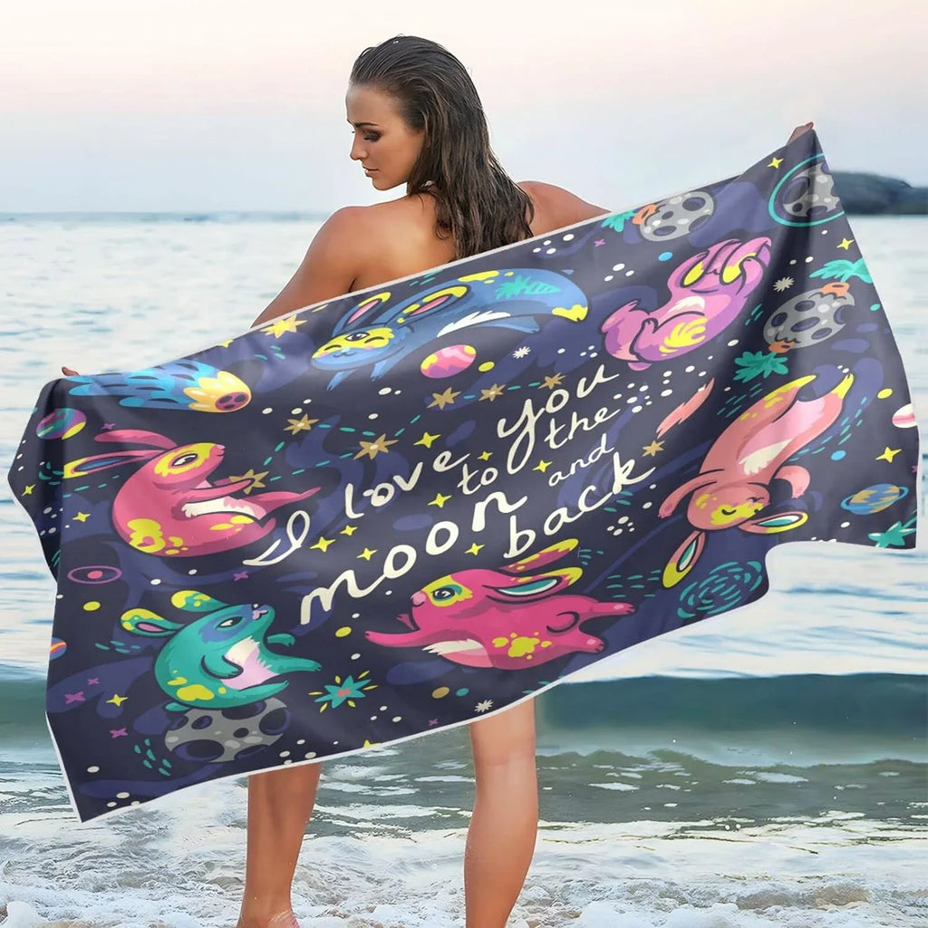 Bestwell Towel Rabbit for - Towel Dry Lightweight Absorbent Oversized Travel Cute Swimming Quick Beach - Camping Compact Super Holiday（596） Flying Towels