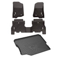 Liner Floor &Trunk mats 4-Door,Black - Jeep Liners Logo Floor All Jeep with JL for Mats&Cargo 3W climate Wrangler 2018-2021 for White Wrangler subwoofer Unlimited JL
