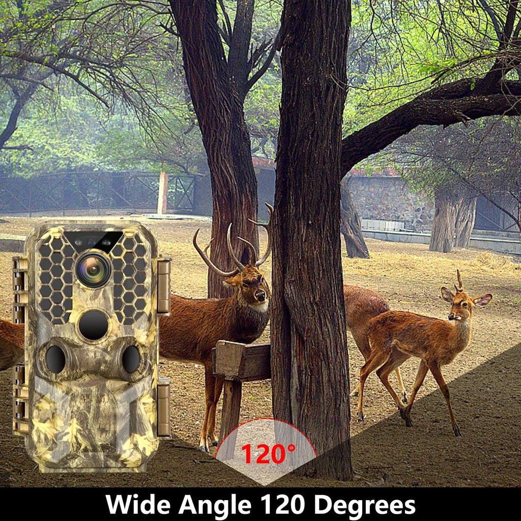 Game Camera Activated Night & Picture Phone View Hunting for Waterproof Photo Video Cell Wireless 30MP Trail & Home Lapse Security, Wildlife on Motion Real Video Vision 4K Time WiFi &