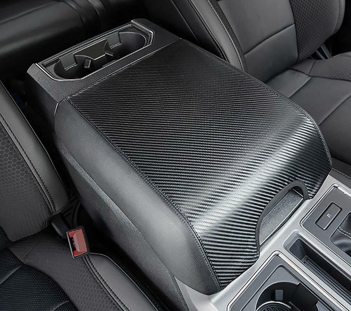 F150 Carbon Armrest Cover Center Protector Console Leather Pad Teledu