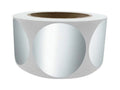 Metallic Green Stickers - (50mm) inch 2 600 Shiny Rolls Royal Pack Round Silver Label