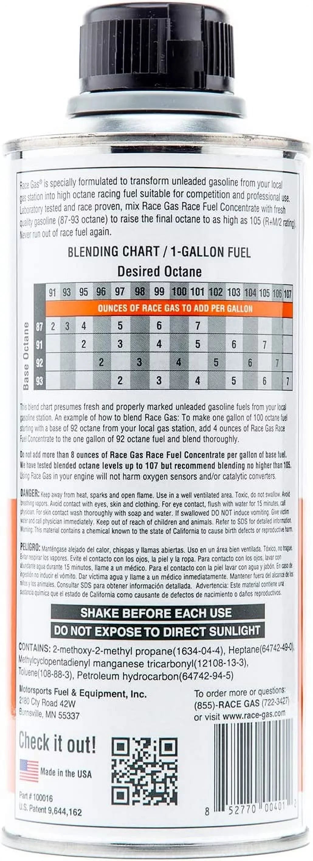 Race 100032 oz Gasolin Fuel 32 Gas Increases Concentrate