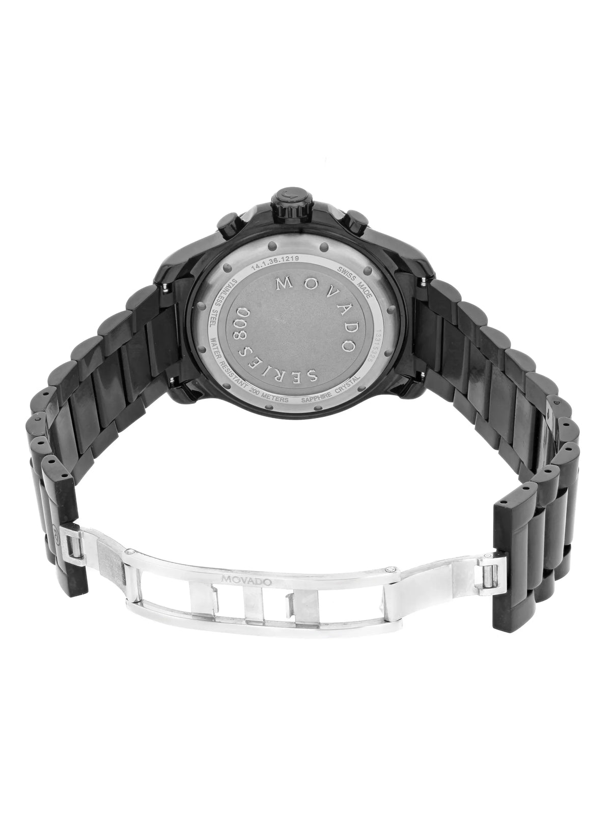 Movado 2600119 800 Quartz Series Black Coated Steel PVD Pre-Owned Watch (Good)