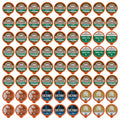 Pod Fresh Coffee for Roasted 72 Sampler, Count Brewers K-Cup Organic Coffee, Keurig