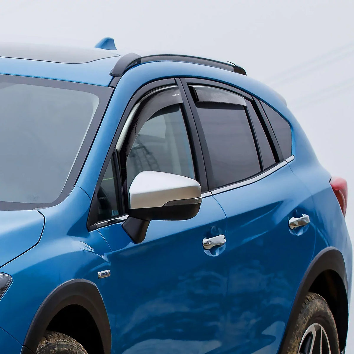 2018-2023/Impreza pcs - Vent 2017-2023, Window Accessories, Guards, for Car XV Window Cars, Crosstrek Hatchback Shatterproof Goodyear Deflector, in-Channel GY003477 Deflectors 4 for Rain Visors Subaru