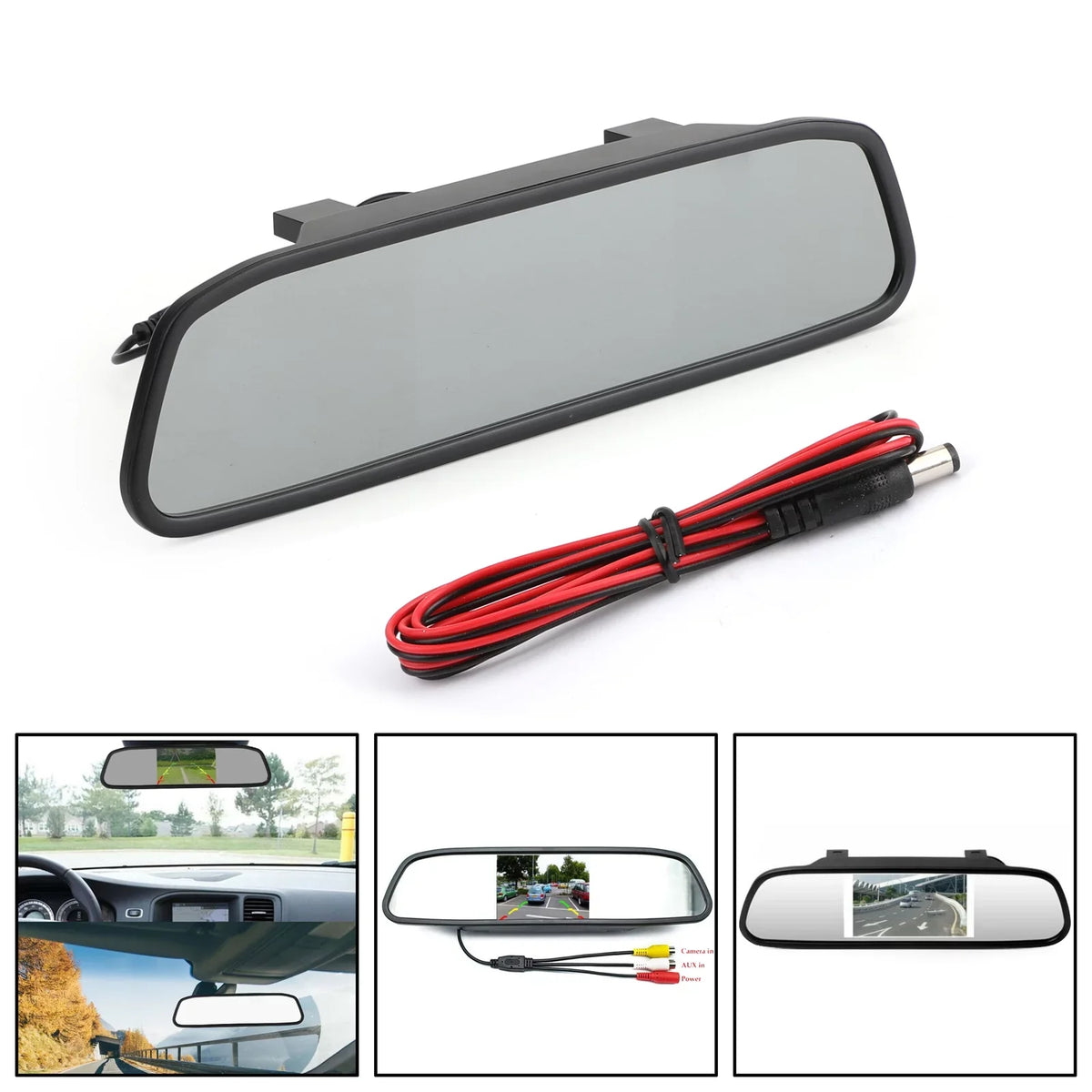 PAL LCD Night Hornets Car Monitor 4.3inch NTSC 4.3" Parking Assist Vision TFT Mad Mirror