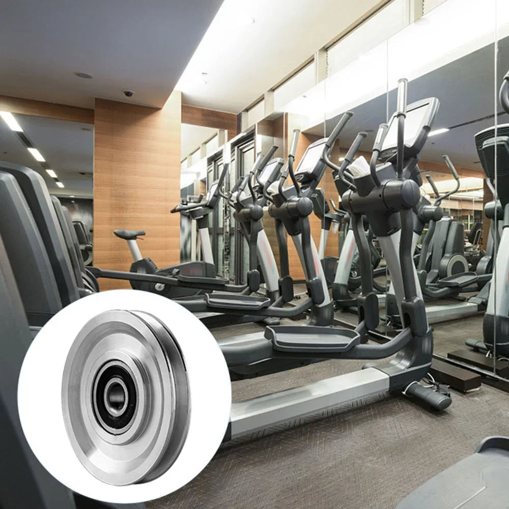 Nylon Universal Wearproof Bearing Equipment Cable Universal Wheel Equipment Pulley Part 1Pack Pulley Abration for System Door Bearing, 120mm/4.72in Merchine, Gym Garage Replace Gym and
