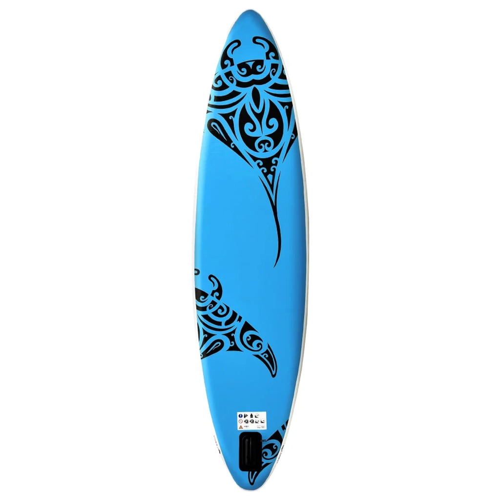 126"x29.9"x5.9" Set Inflatable Blue Walmeck Paddleboard