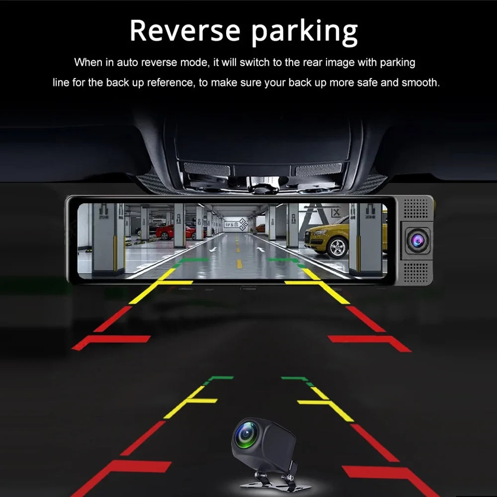 Recorder, Rearview Camera, Safety Dashcam Dcenta Auto Wide Mirror Car Recorder Camcorder, Angle Clear