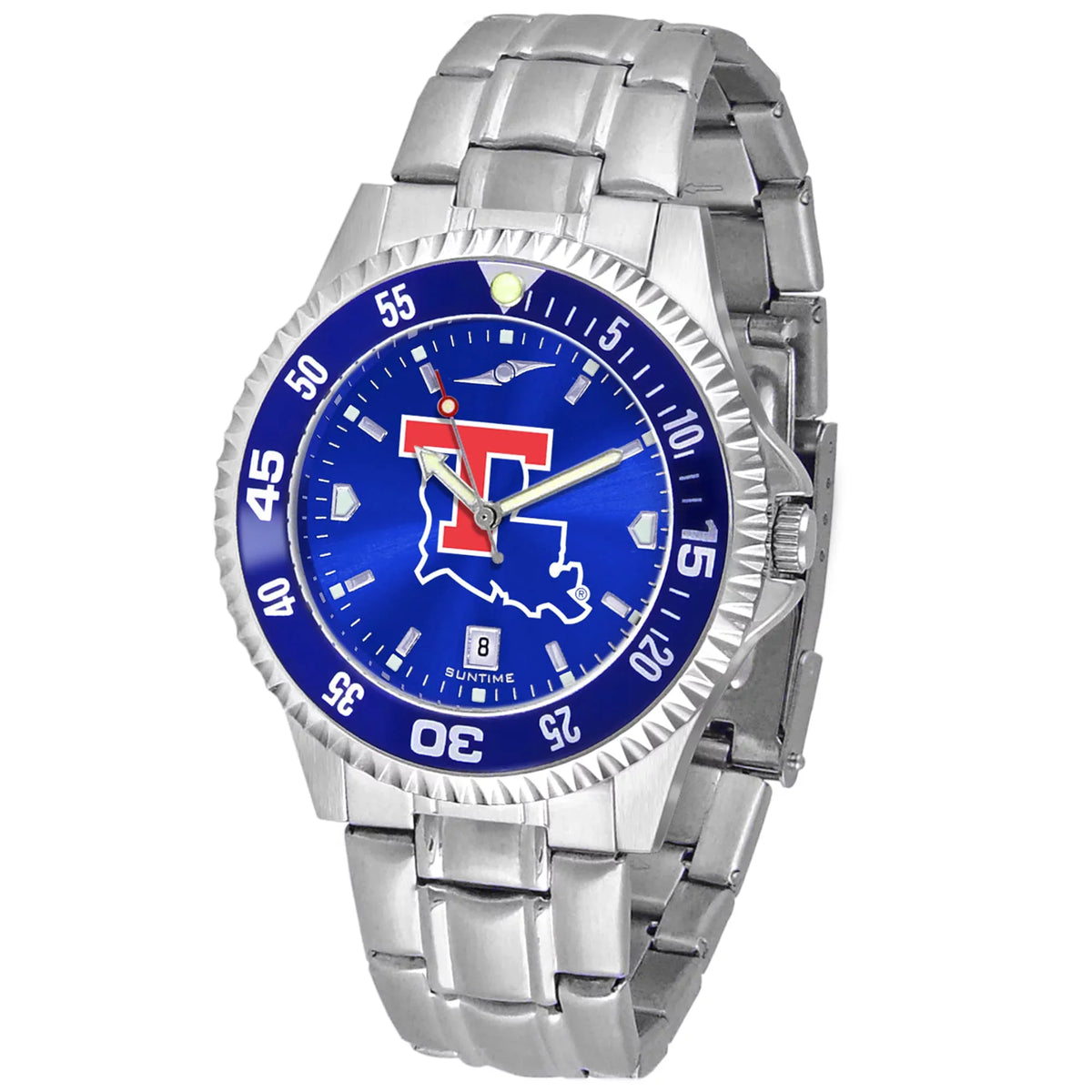 Color Steel AnoChrome Bulldogs Competitor Louisiana Watch Royal Bezel Tech
