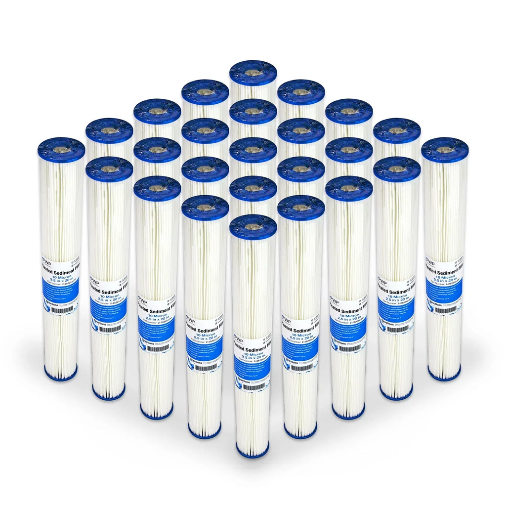 liquid Pleated Cartridge Pack micron 25 10 Filter Poly 20x2.5"