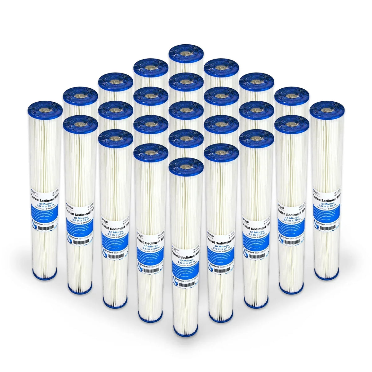 liquid Pleated Cartridge Pack micron 25 10 Filter Poly 20x2.5"