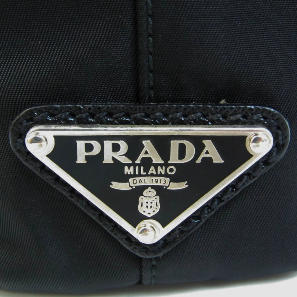 Prada Women,Men Leather,Nylon Pre-Owned (Good) Shoulder Bag Black