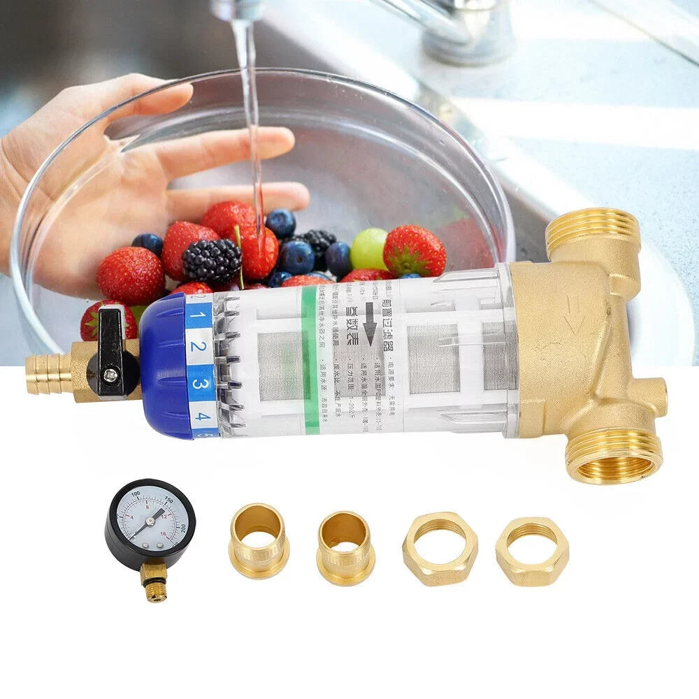 Down liquid Spin Filter Reusable Mesh Filter Sediment 3/4" 50℃ Inch liquid System