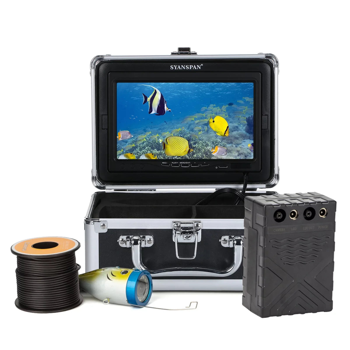 Cable 15M/30M/50M 12LEDs with Waterproof Boat Fishing for Display Underwater IP68 Lake LCD Fishing 7Inch/9Inch Camera moobody Sea Fish Finder Ice