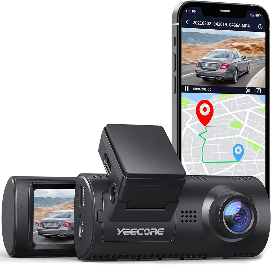 Max Dash Cam, 3.16" 4K G-Sensor, Support Dash Mount, with Night UHD Cars Monitor, Yeecore GPS, Parking WDR, 2160P, Camera Vision, LCD, with for Portable Magnetic Car Camera 256GB Dash WiFi Front Cam