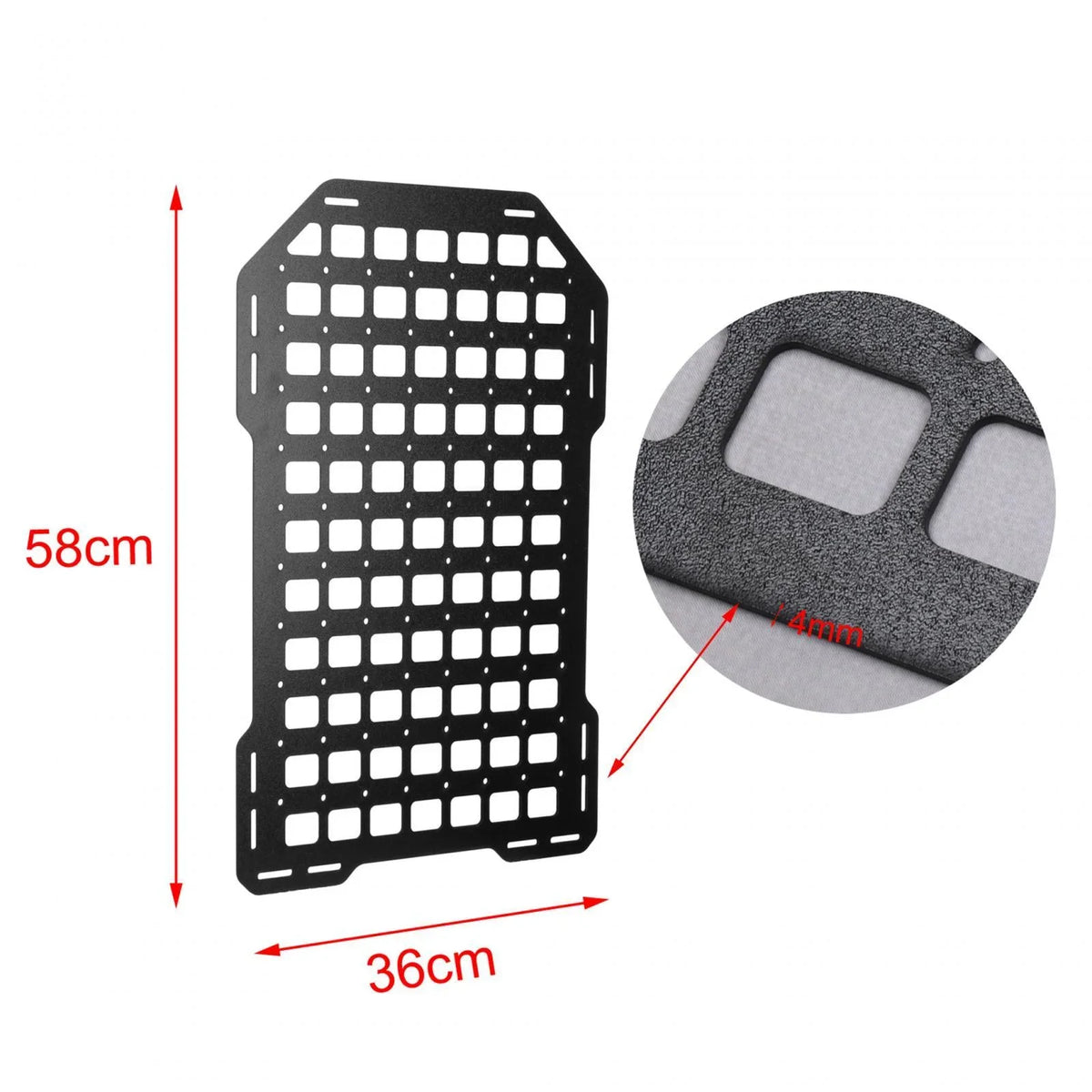 Vehicles Baoblaze Accessories 4mm Storage Panel Rack Thickened for Car for Molle