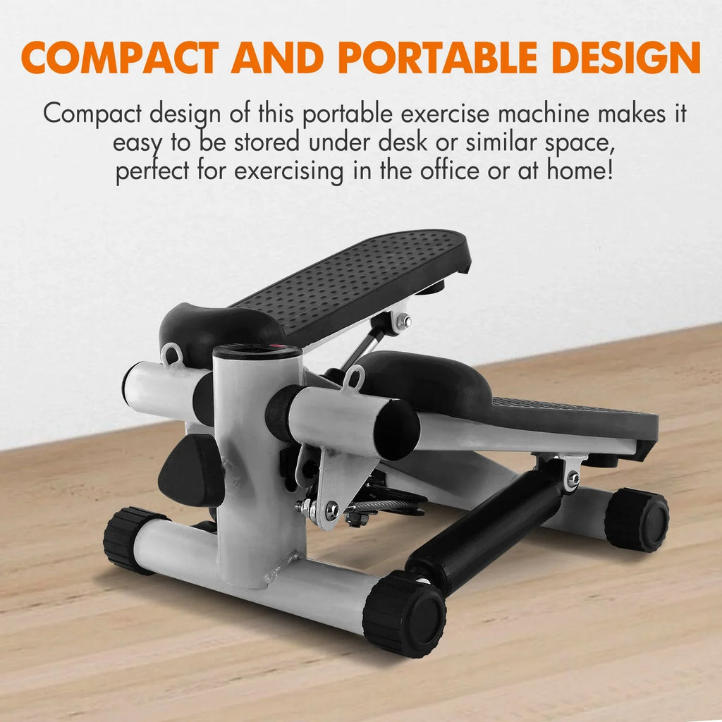 Equipment Exercise, Bands, Stepper Resistance Stepper Adjustable Mini Height Gray Stride with Stepper Cardio for Stair
