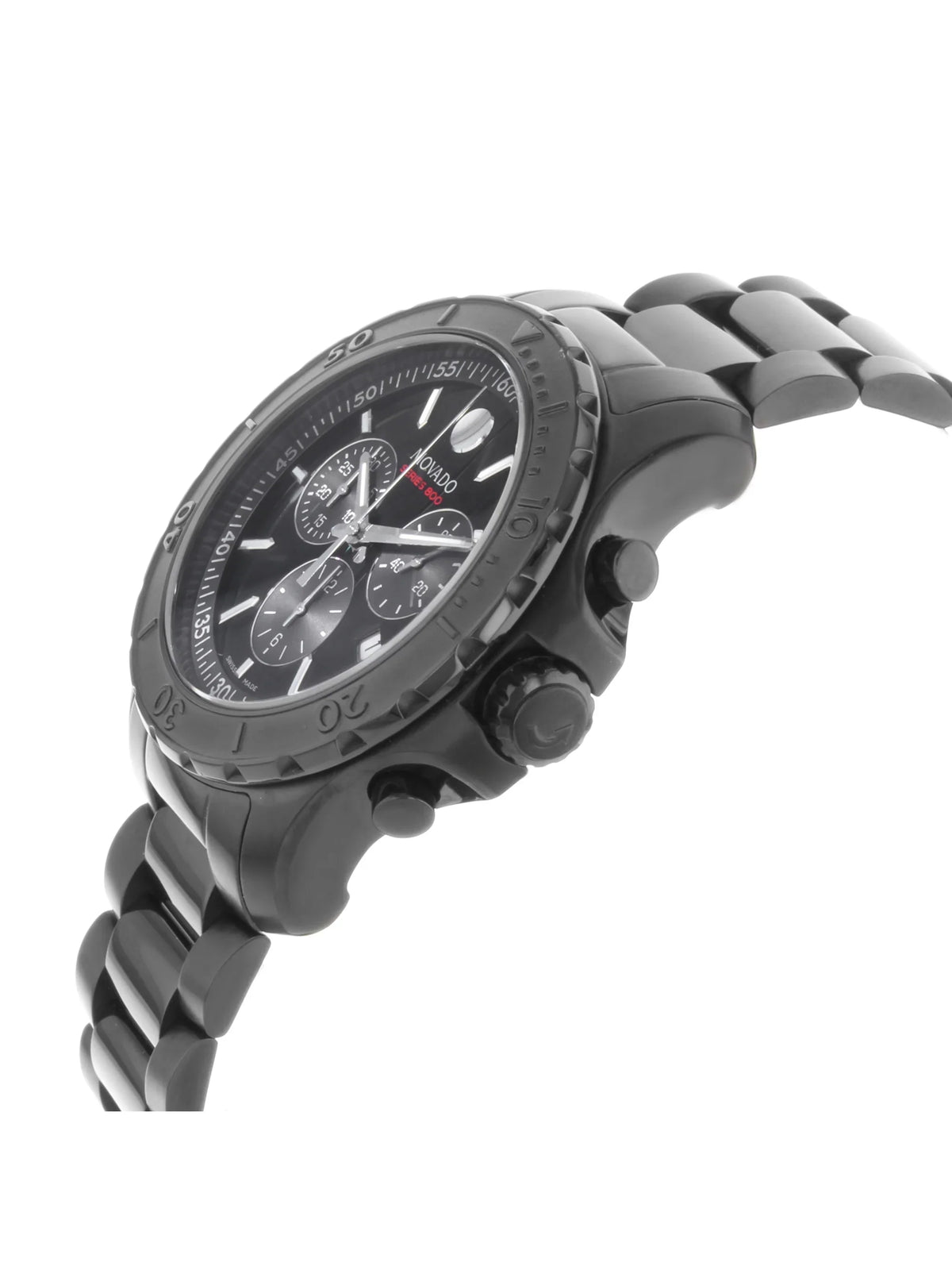 Movado 2600119 800 Quartz Series Black Coated Steel PVD Pre-Owned Watch (Good)