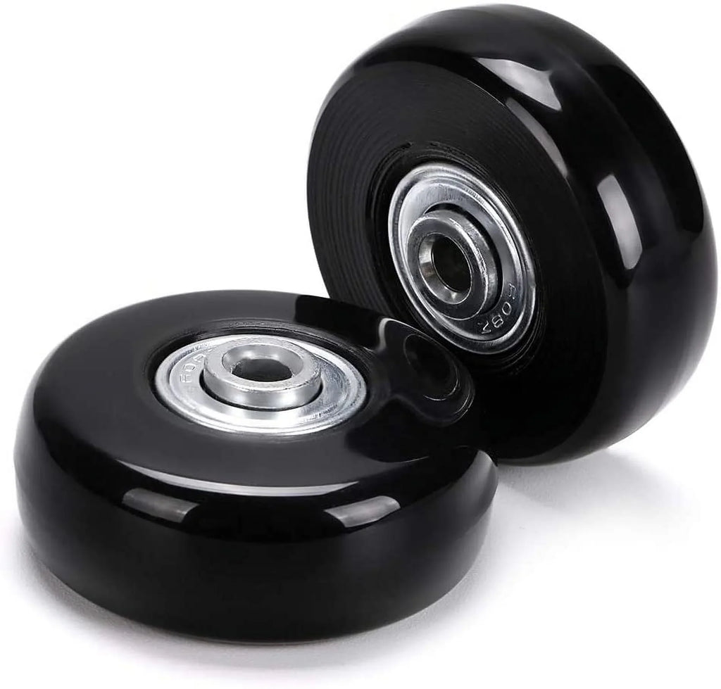 4 of Bearings Repair Kits x OwnMy 50 Wheels, Replacement Caster Wheels 18mm Rubber Suitcase Black Luggage Swivel Set