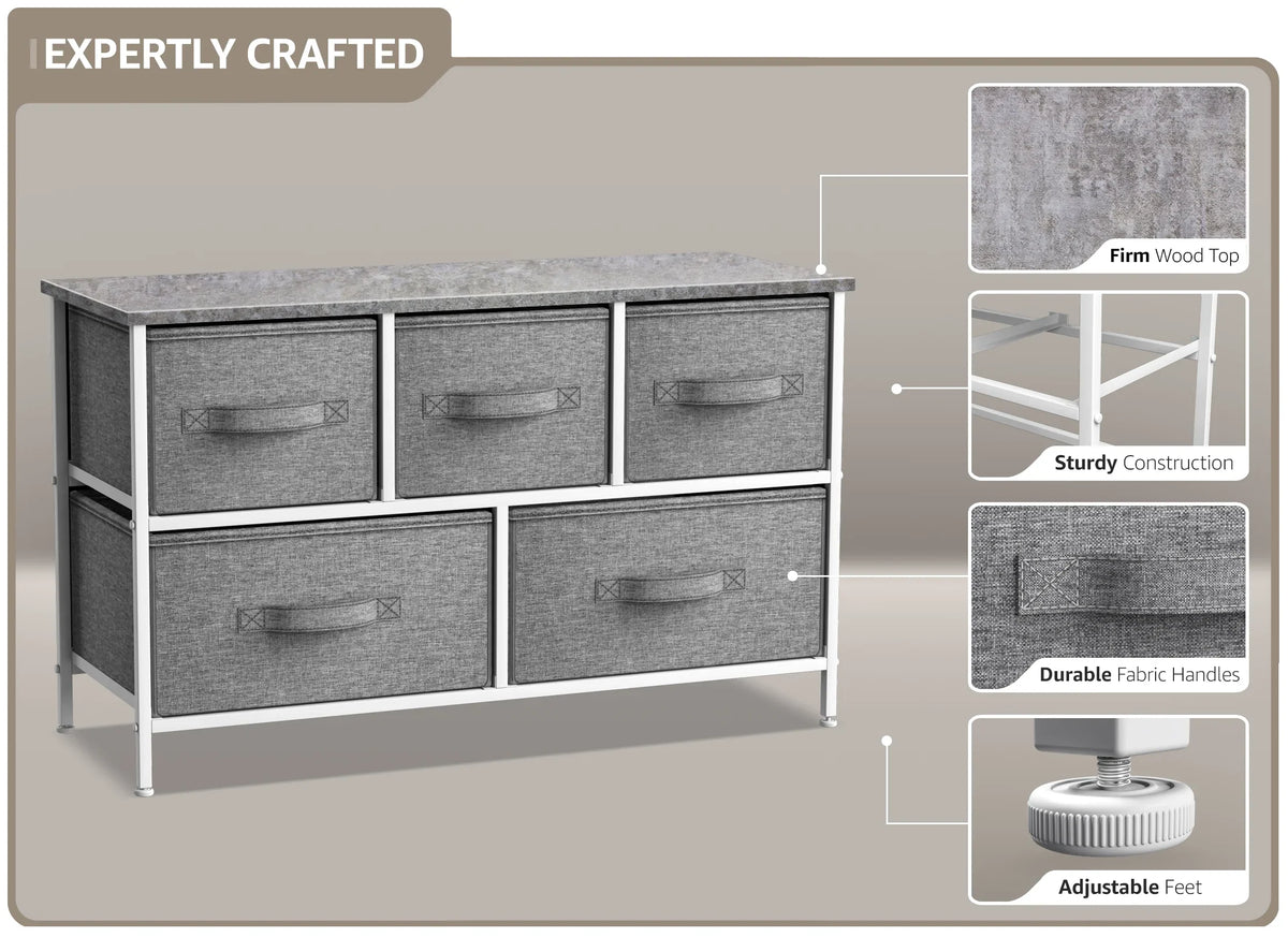 Storage Cube - Grey Dresser