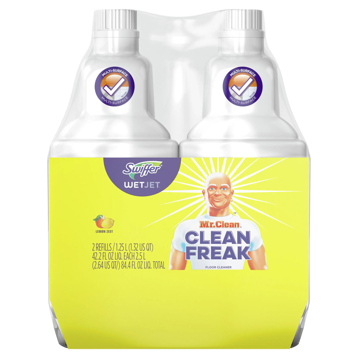 Solution 2 Swiffer Refills, Floor WetJet Ct Cleaner Lemon,