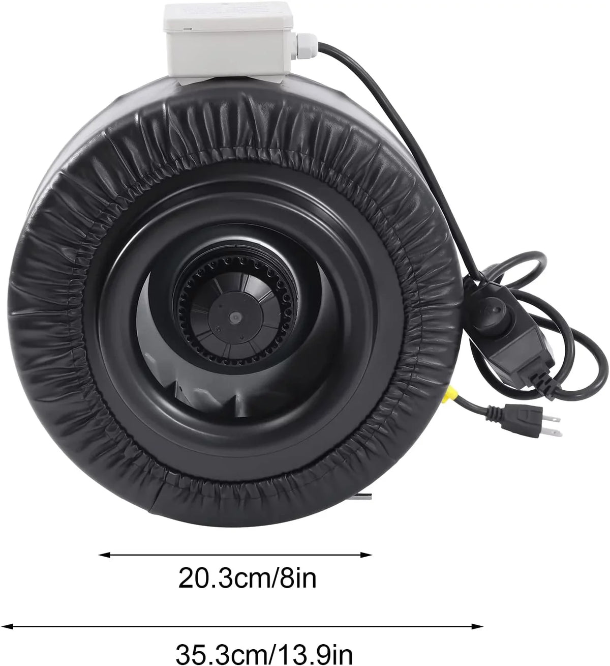 Inch Powerful FETCOI Speed Filter Grow Fan Grade Fanwith Booster & Fan with Industrial Controller Combinable Exhaust Tent Fan Carbon Duct 8 HEPA Filter Inline
