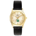Stainless Bulova Watch Leather with Gold/Black Band Women's Belhaven Blazers Steel