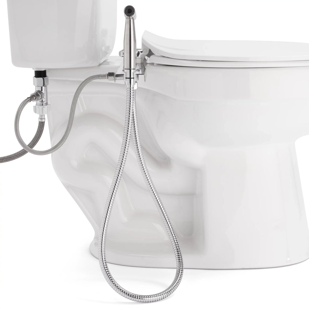 Luxury Steel and Shut with Sprayer off, CleanSpa Holster Stainless Brondell Bidet Integrated Hand-Held
