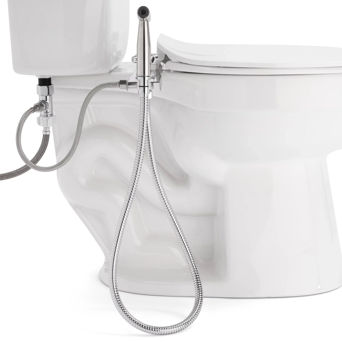 Luxury Steel and Shut with Sprayer off, CleanSpa Holster Stainless Brondell Bidet Integrated Hand-Held