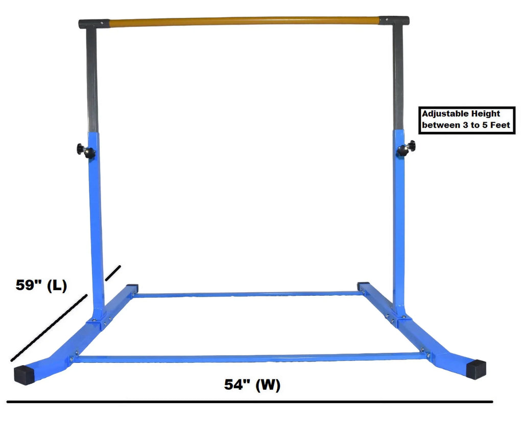Between Bar Horizontal Gymnastic Tumbling to for Practice Training 3 Home Expandable Kip Adjustable Gymnastics Kids, Fitness 5 FT (Blue) 5 Bar Training Equipment FT, Height Star-TD for