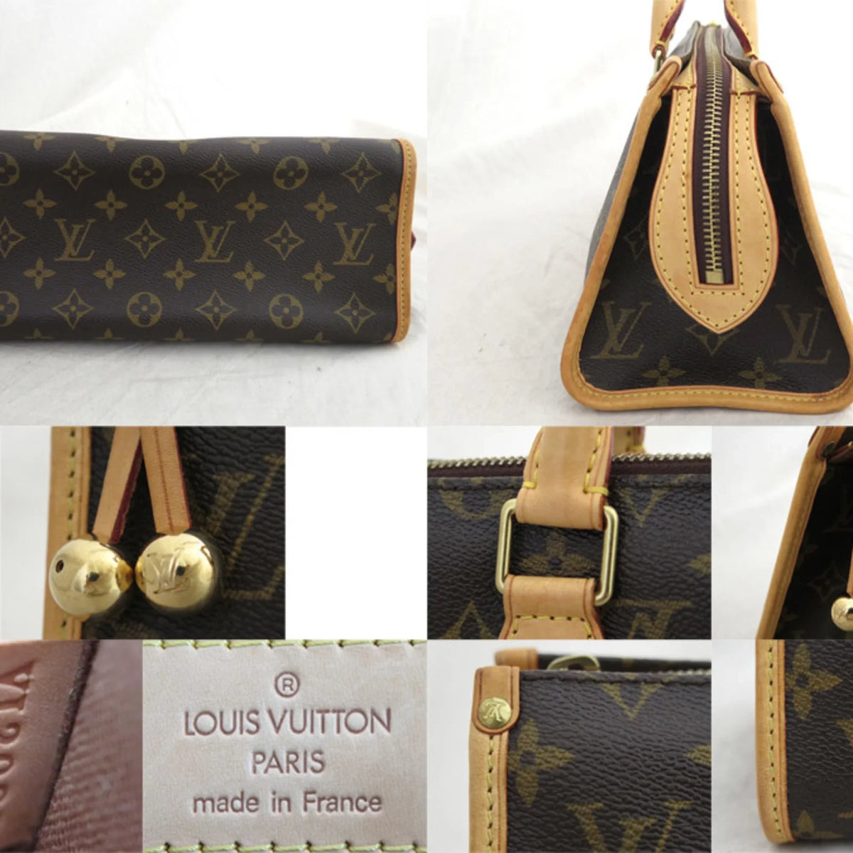 Women's Pre-Owned M40009 Monogram Brown Popincourt Canvas e54399a (Good) Handbag