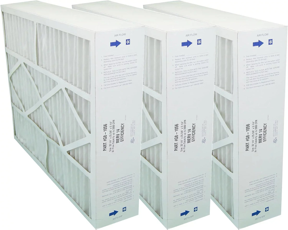 , 20X25 (Actual X 3 14 FILTERS X GENUINE Case FIVE 20-1/4 ELECTRO-AIR, 5-1/4) dimension: Of CARRIER, 25-3/8 - AMANA , MERV Filters 20X25x5 MEDIA