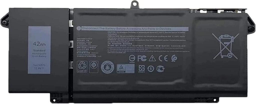 Laptop 7520 TN2GY 1PP63 9JM71 MHR4G 7420 Latitude Replacement (11.4V 4M1JN 7FMXV 5320 7520 Series HDGJ8 Battery 7520 for 7320 42Wh)