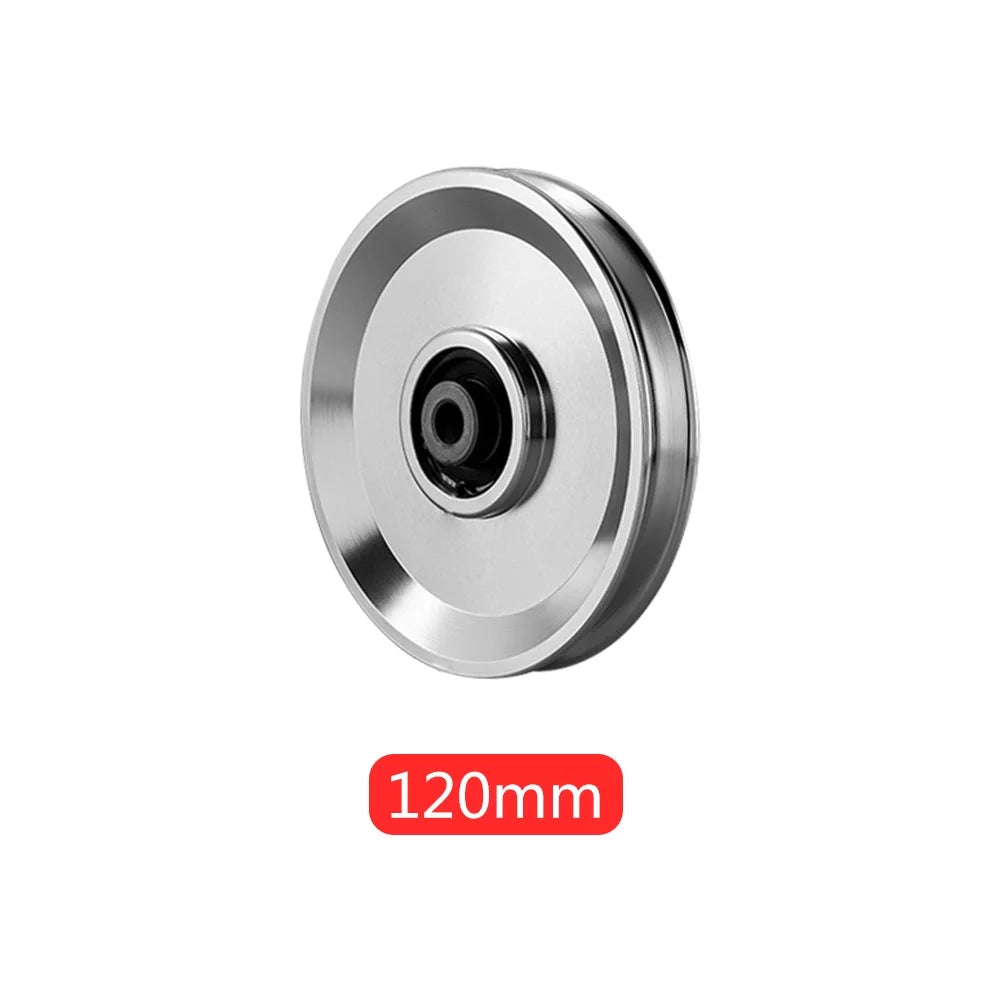 Nylon Universal Wearproof Bearing Equipment Cable Universal Wheel Equipment Pulley Part 1Pack Pulley Abration for System Door Bearing, 120mm/4.72in Merchine, Gym Garage Replace Gym and
