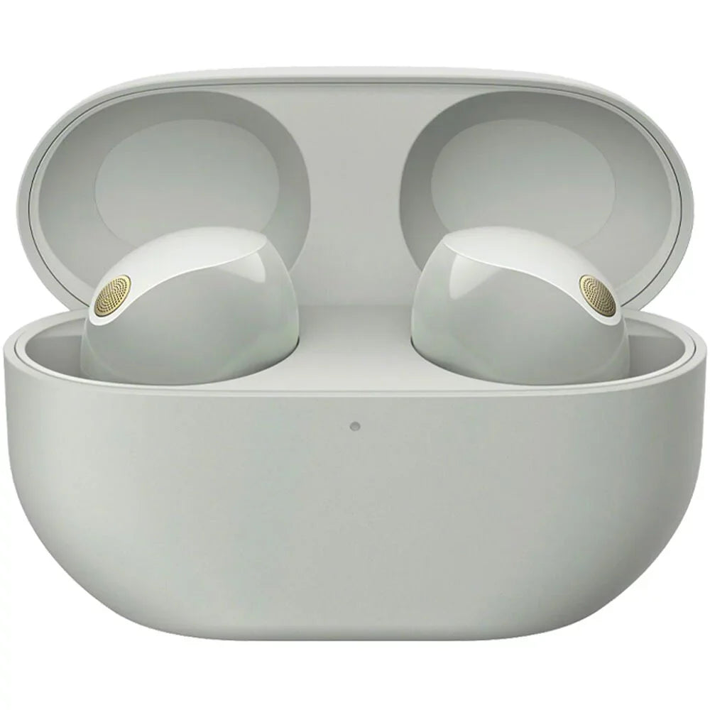 Bundle Warranty WF-1000XM5 Earbuds Noise (Silver) 2 YR Canceling Wireless with