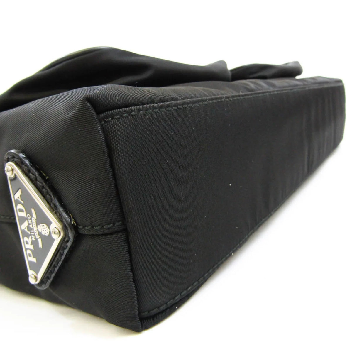 Prada Women,Men Leather,Nylon Pre-Owned (Good) Shoulder Bag Black